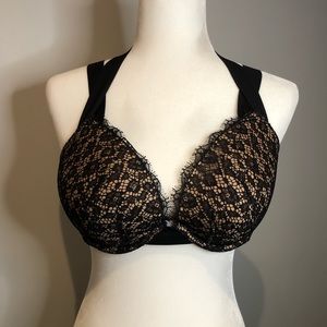 Sexy lace VS push-up bra w/halter elastic band